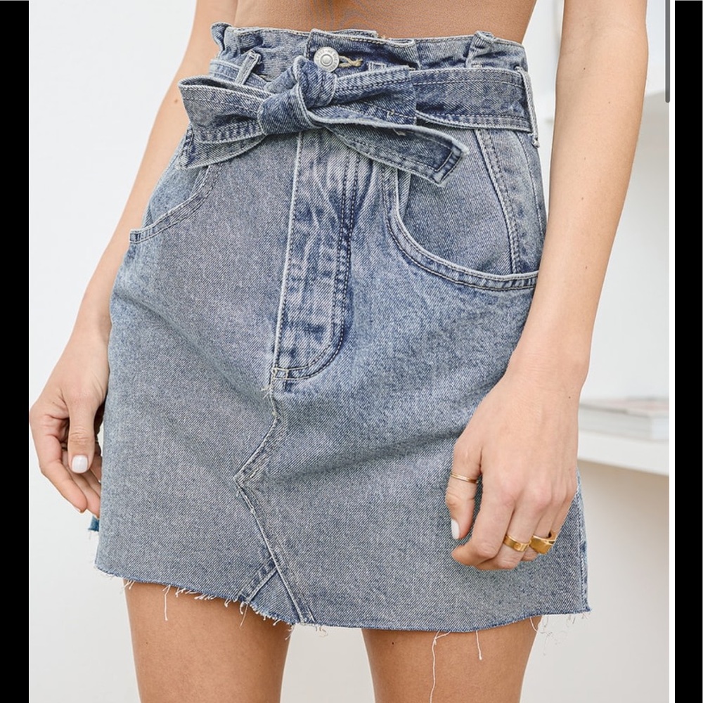 NWT Free People East of Eden Mini Denim Skirt - Picture 5 of 14